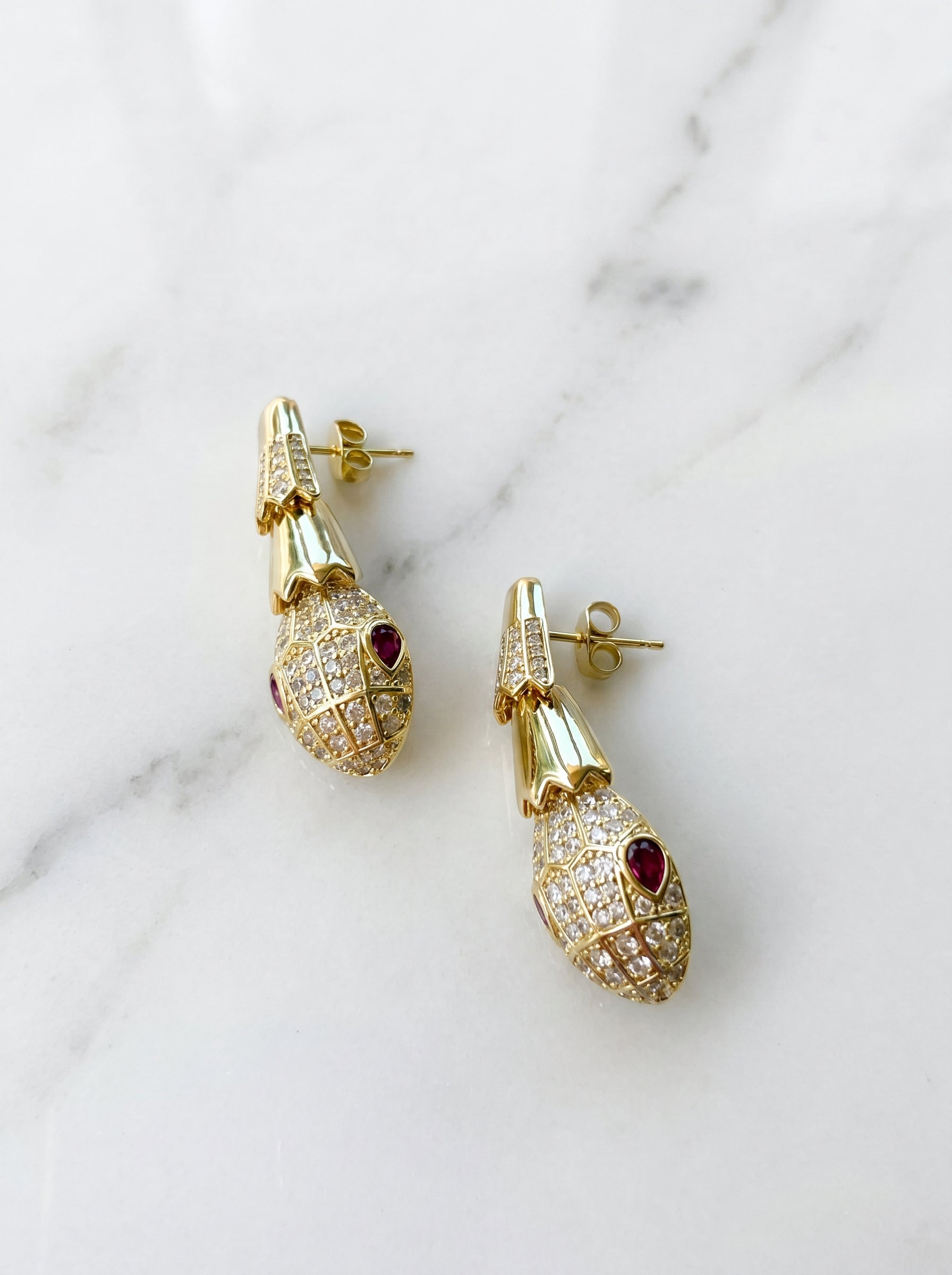 Symbol of Metamorphosis Snake Earrings