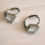 Regalia Princess-Cut Simulated Diamond Huggie Hoop Earrings