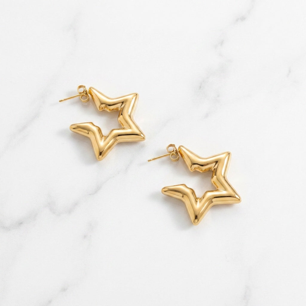 Golden Star Earrings