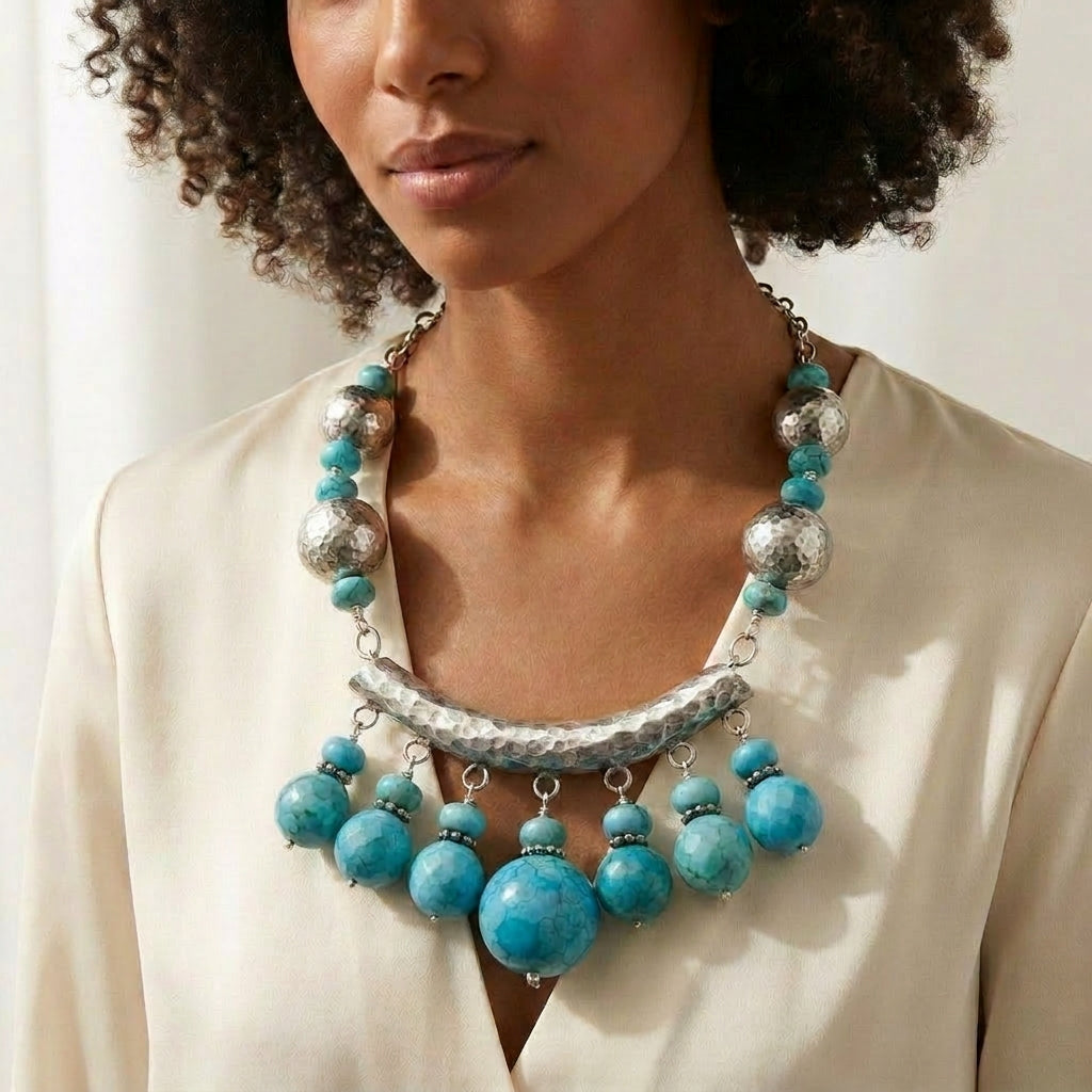 The Solara Turquoise Statement Necklace