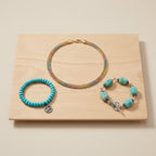 Turquoise Peace Charm Bracelet