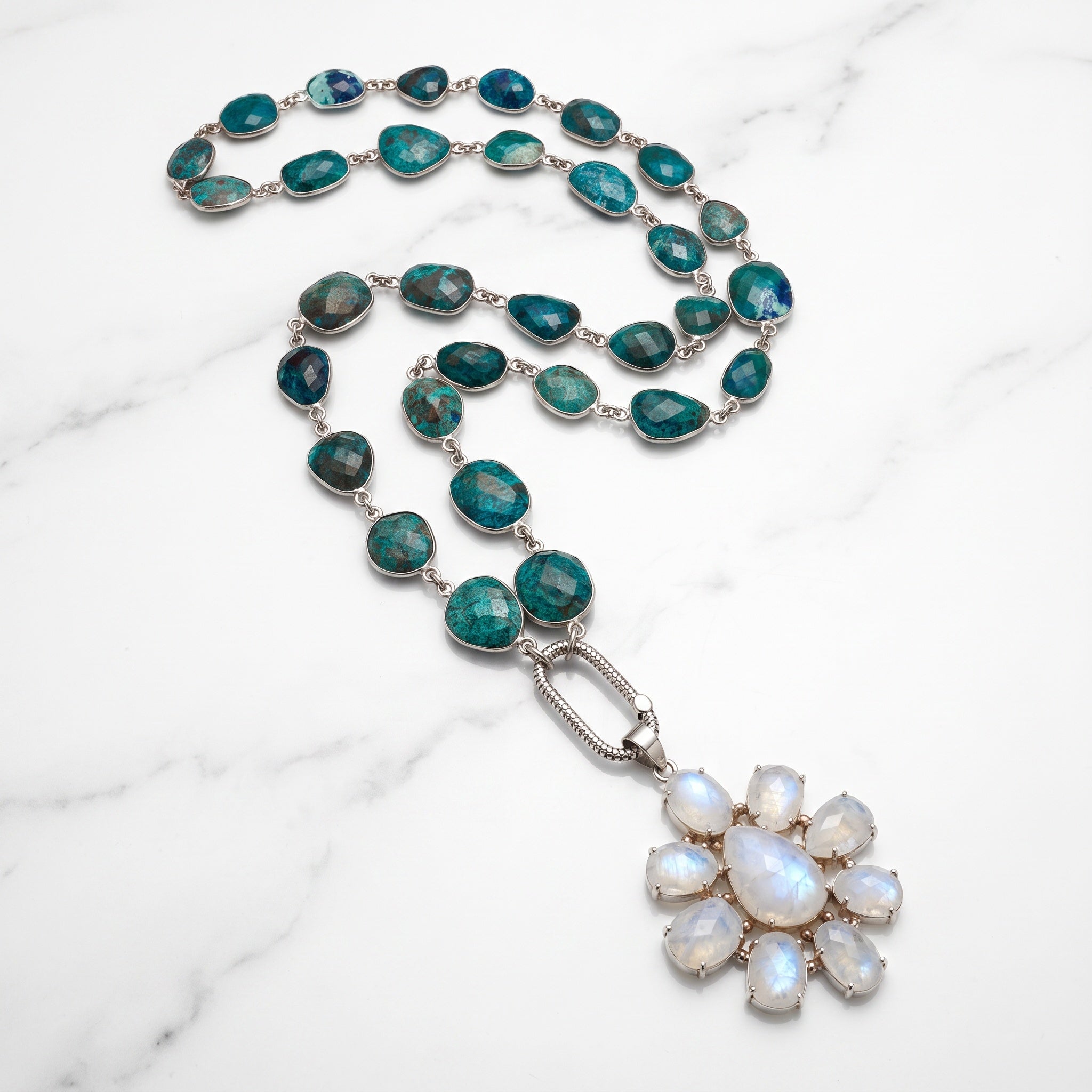 Aqua Blossom Necklace