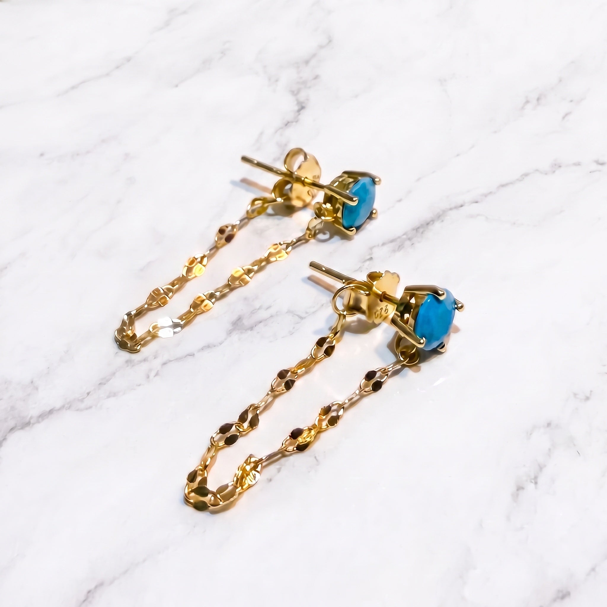 Turquoise Drop Studs