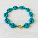 Marina Enamel Puffed Mariner Chain Bracelet