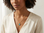 Divine Elegance Turquoise Cross Necklace