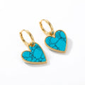 Desert Heart Turquoise Hoop Earrings