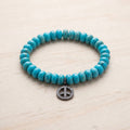 Turquoise Peace Charm Bracelet