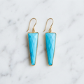 Turquoise Obelisk Drop Earrings