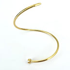 Twisted Nail Bracelet - Stainless or 18 K Gold Stainless Steel
