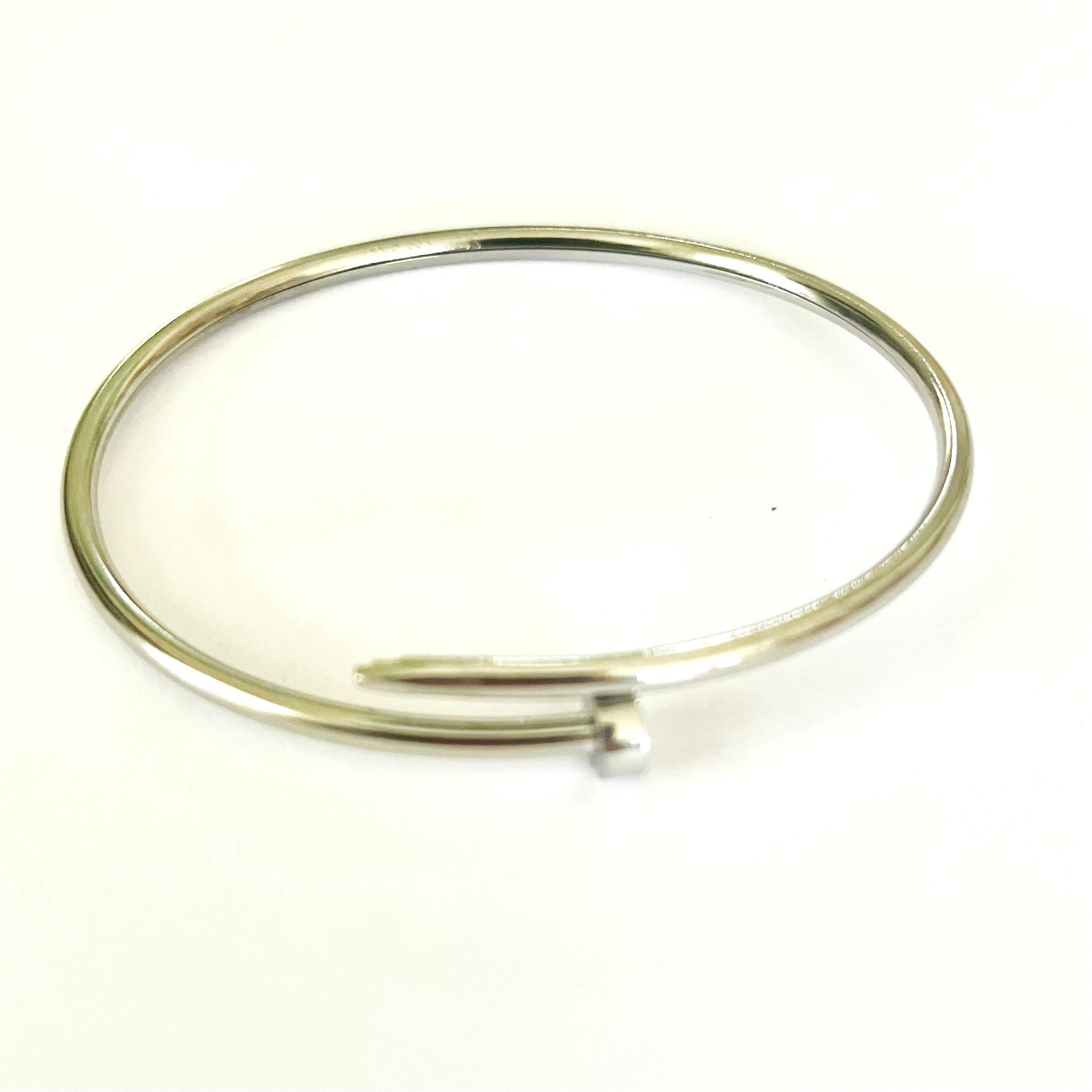 Twisted Nail Bracelet - Stainless or 18 K Gold Stainless Steel