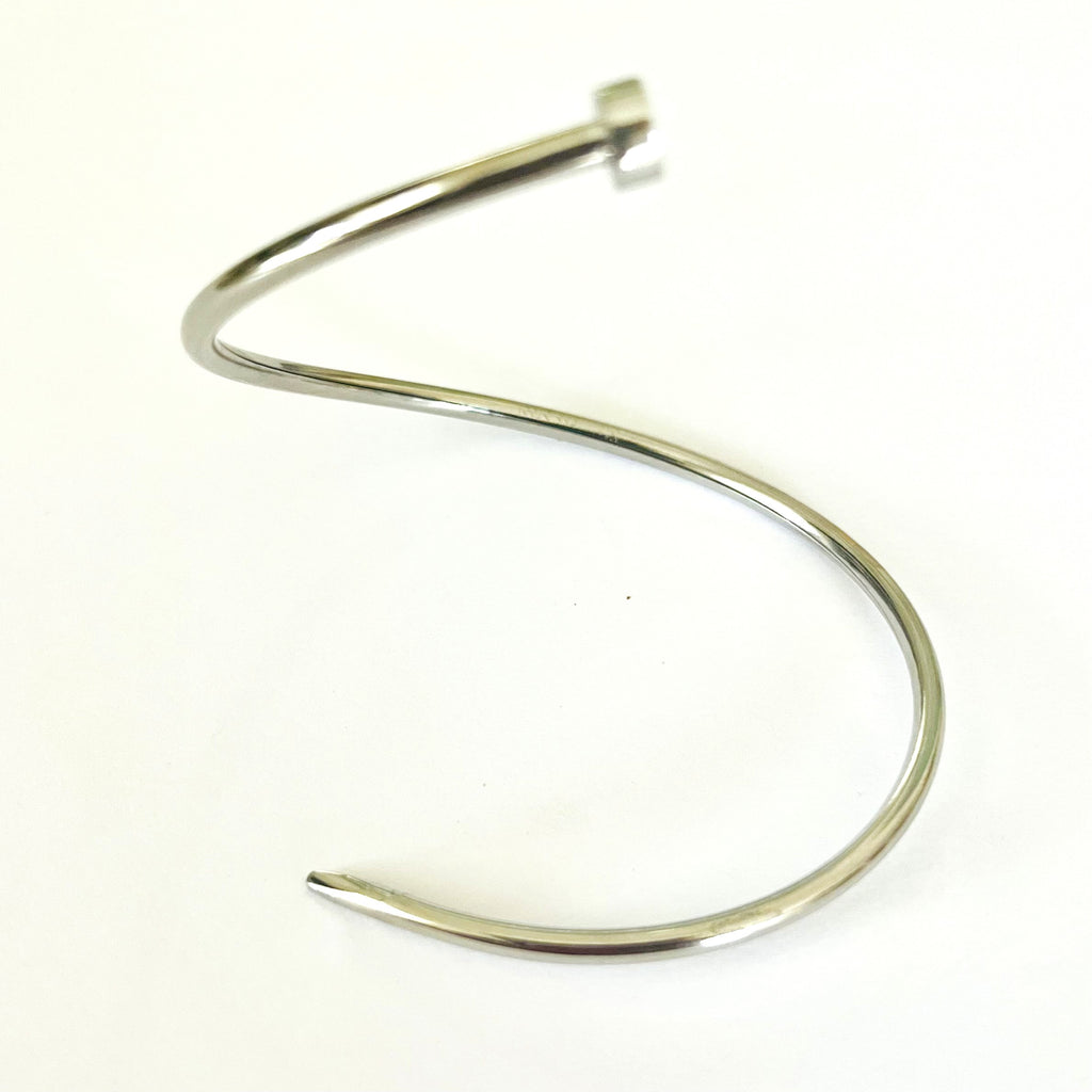 Twisted Nail Bracelet - Stainless or 18 K Gold Stainless Steel