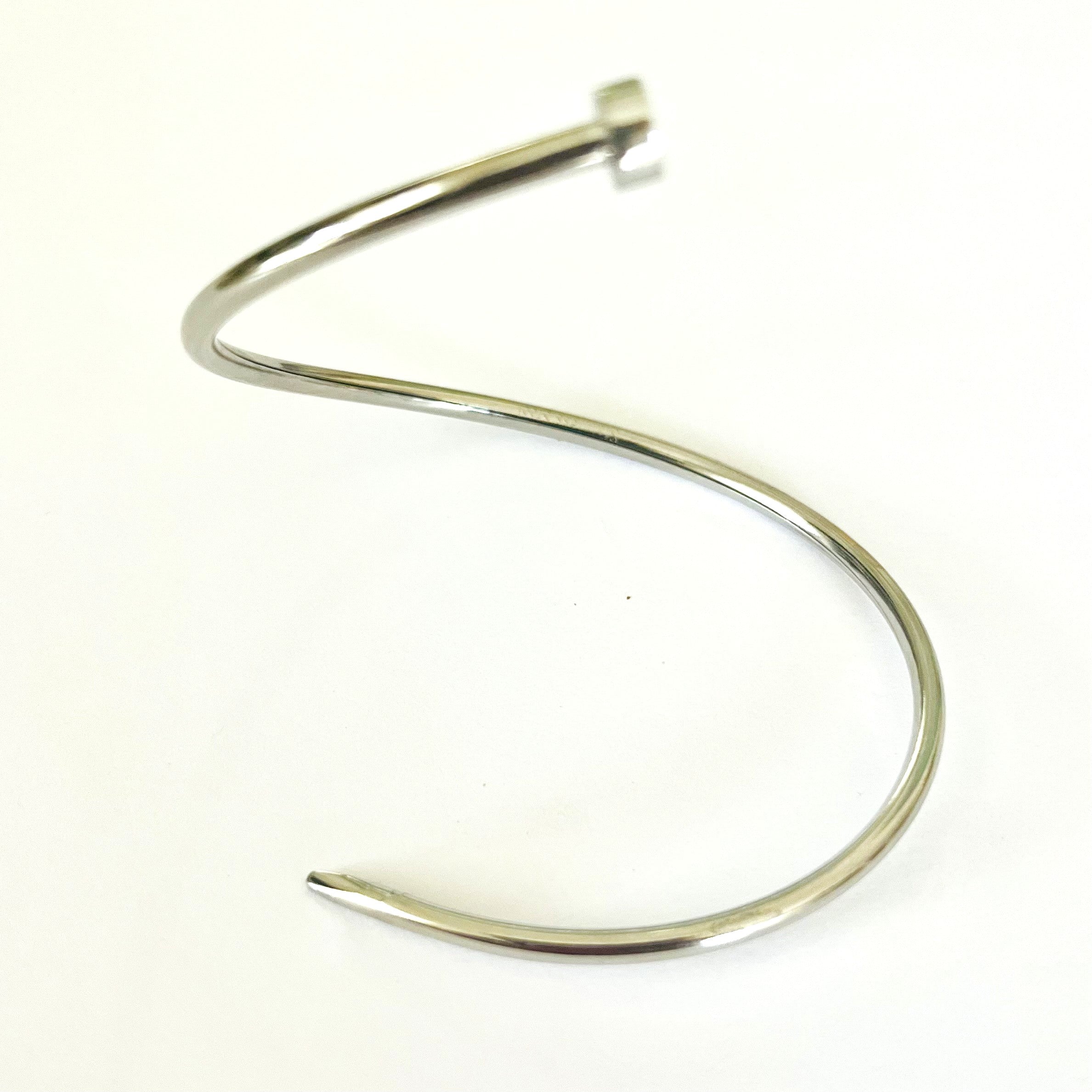 Twisted Nail Bracelet - Stainless or 18 K Gold Stainless Steel