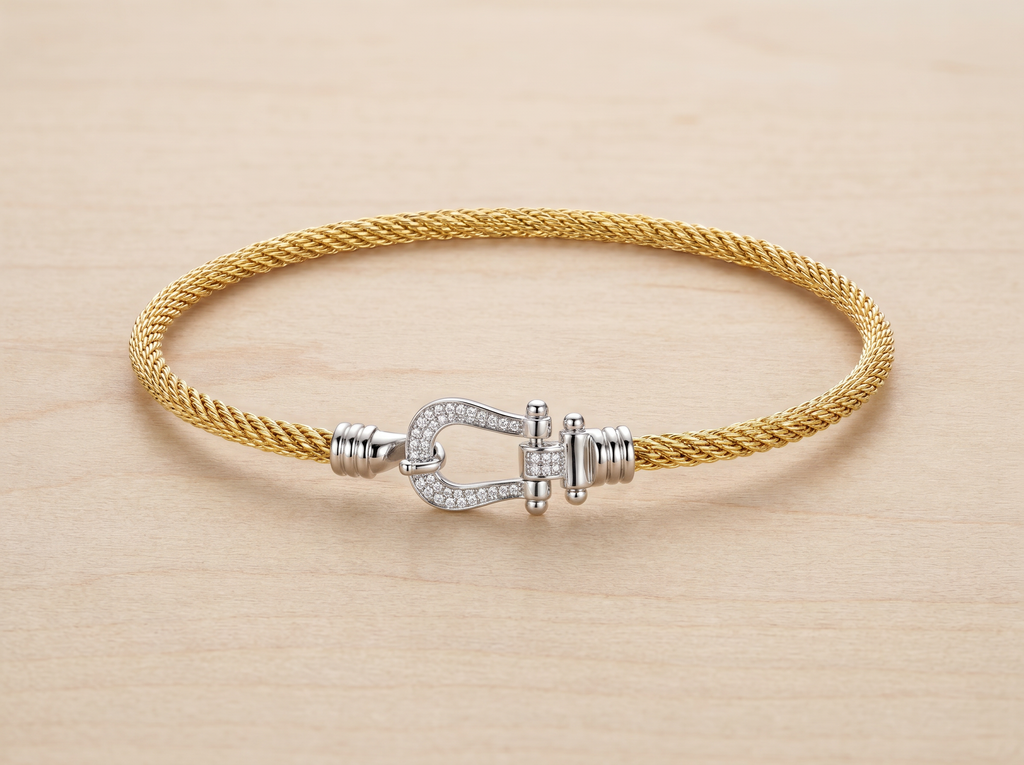 Two Toned Buckle Choker