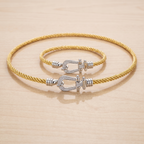 Two Toned Buckle Bracelet