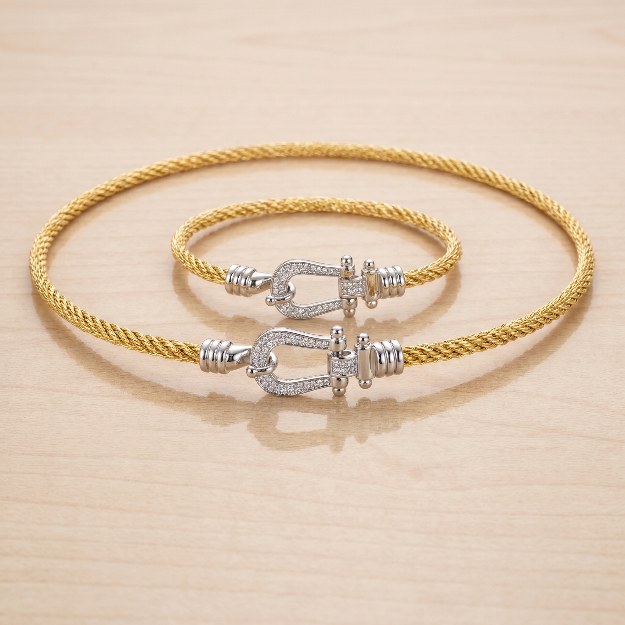 Two Toned Buckle Bracelet