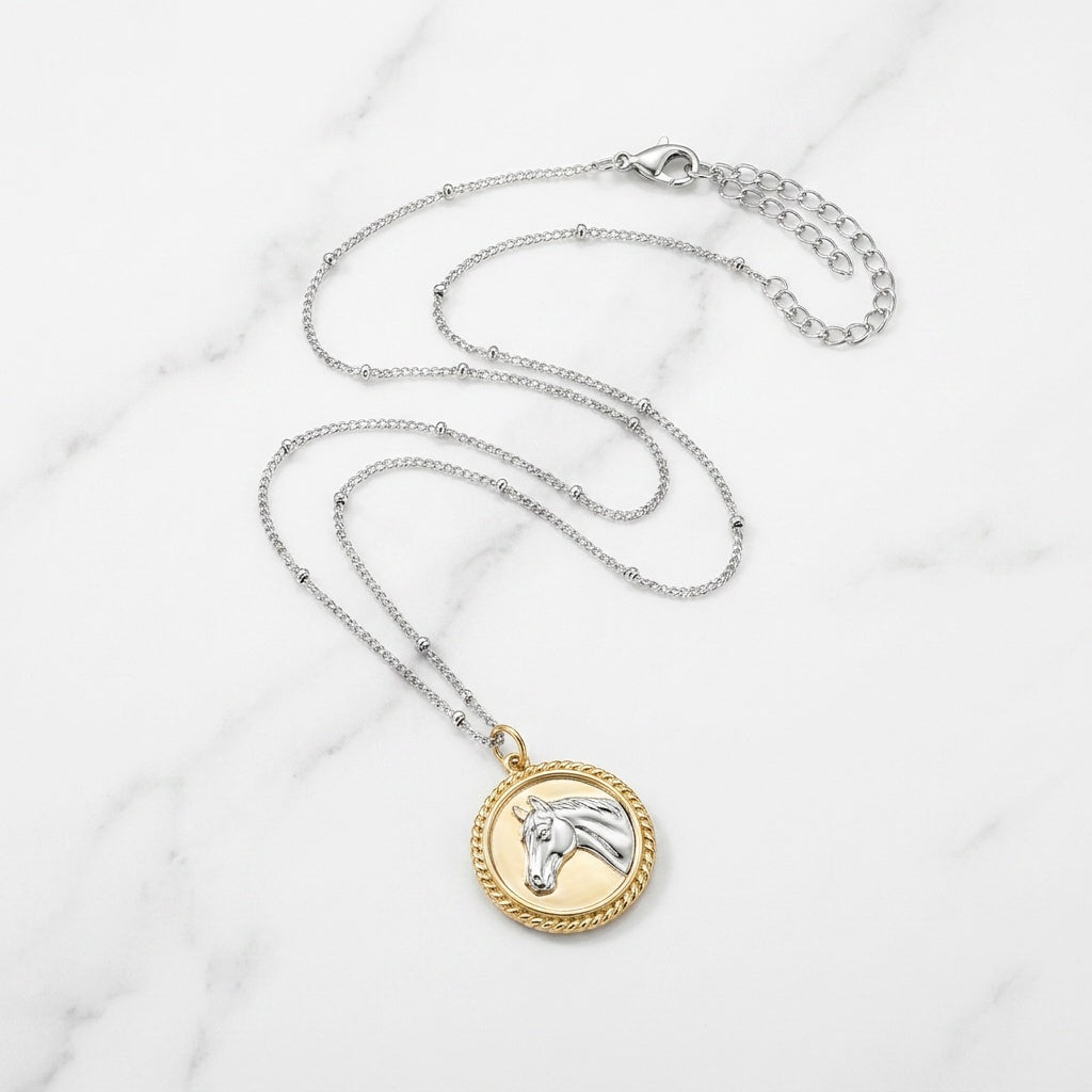 Equestrian Medallion Necklace