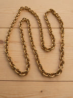 Treccia Vintage Gold Filled Twisted Rope Link Necklace
