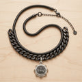 The Noir Bee Medallion Necklace