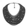 Midnight Crystal Mesh Collar Necklace