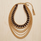 Sable Cascade One-of-a-Kind Vintage Gold-Filled Ribbon Necklace