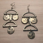 Totem Geometric Coin Dangle Earrings