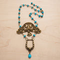 Azure Fortune Horseshoe Necklace