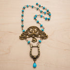 Azure Fortune Horseshoe Necklace