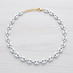 Marina Enamel Puffed Mariner Chain Necklace