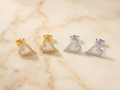For The Love Of White Opal Studs