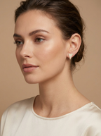 Amore Ethiopian White Opal Heart Stud Earrings
