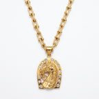 Equestrian Fortune Gold Filled Horseshoe Necklace - Year of the Horse Collection