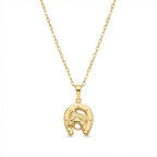 Year of the Horse Lucky Horseshoe Necklace