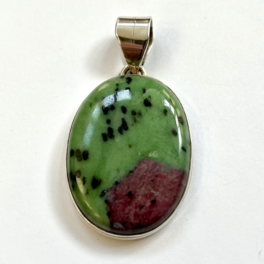 Zoisite Ruby Sterling Silver Pendant