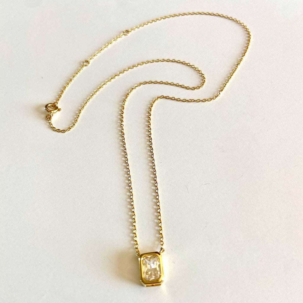 Quartz Gold Necklace