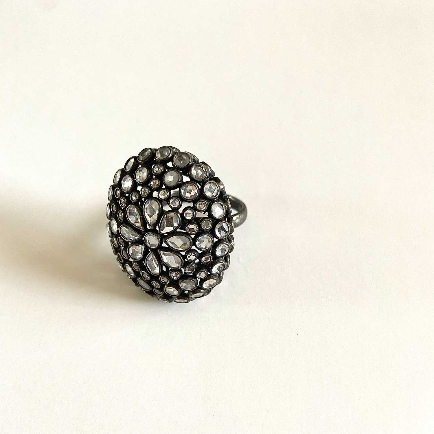 Constellation White Topaz Dome Cocktail Ring
