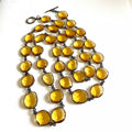 Golden Hour Long Citrine & Oxidized Silver Necklace