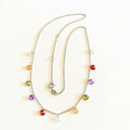 Prism Rainbow Multi-Gemstone Droplet Necklace