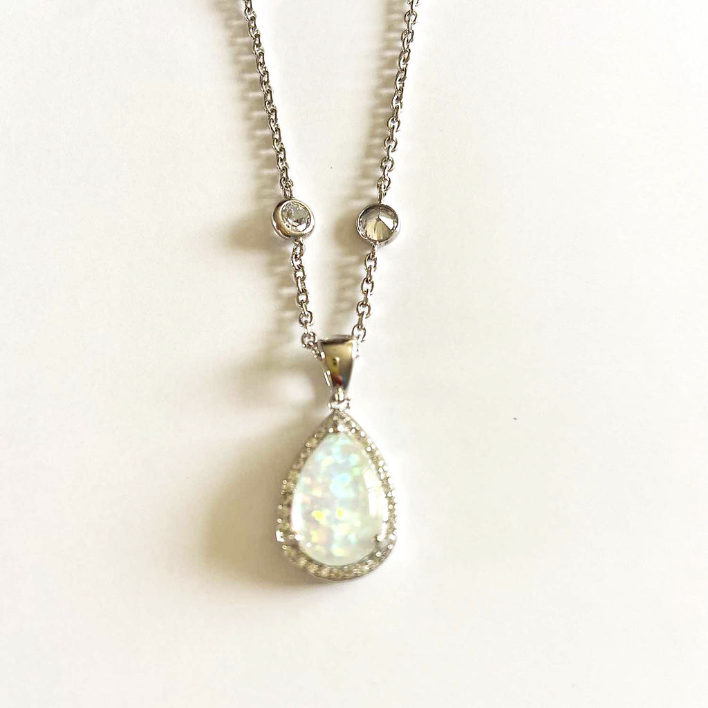 Opal Droplet Pendant