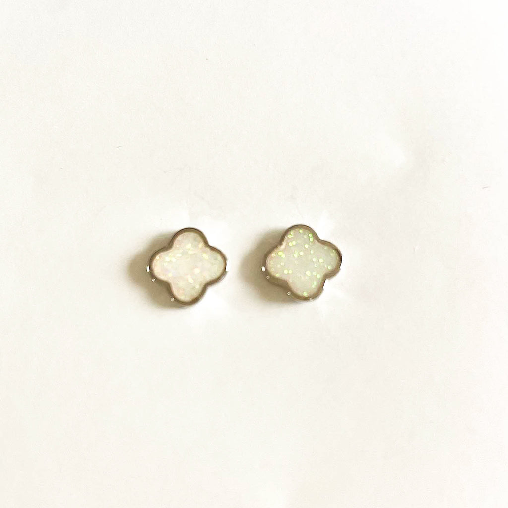Quartrefoil Opal Earrings