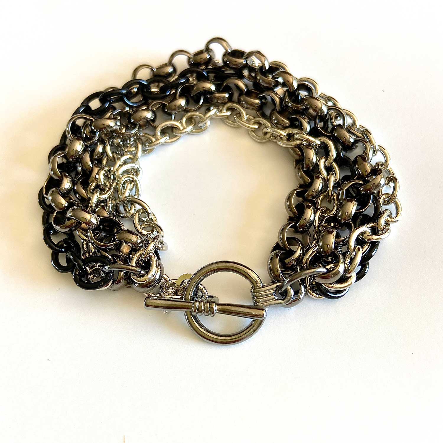 Oxidized Silver Bracelet