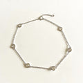 Quartz Silver Anklet