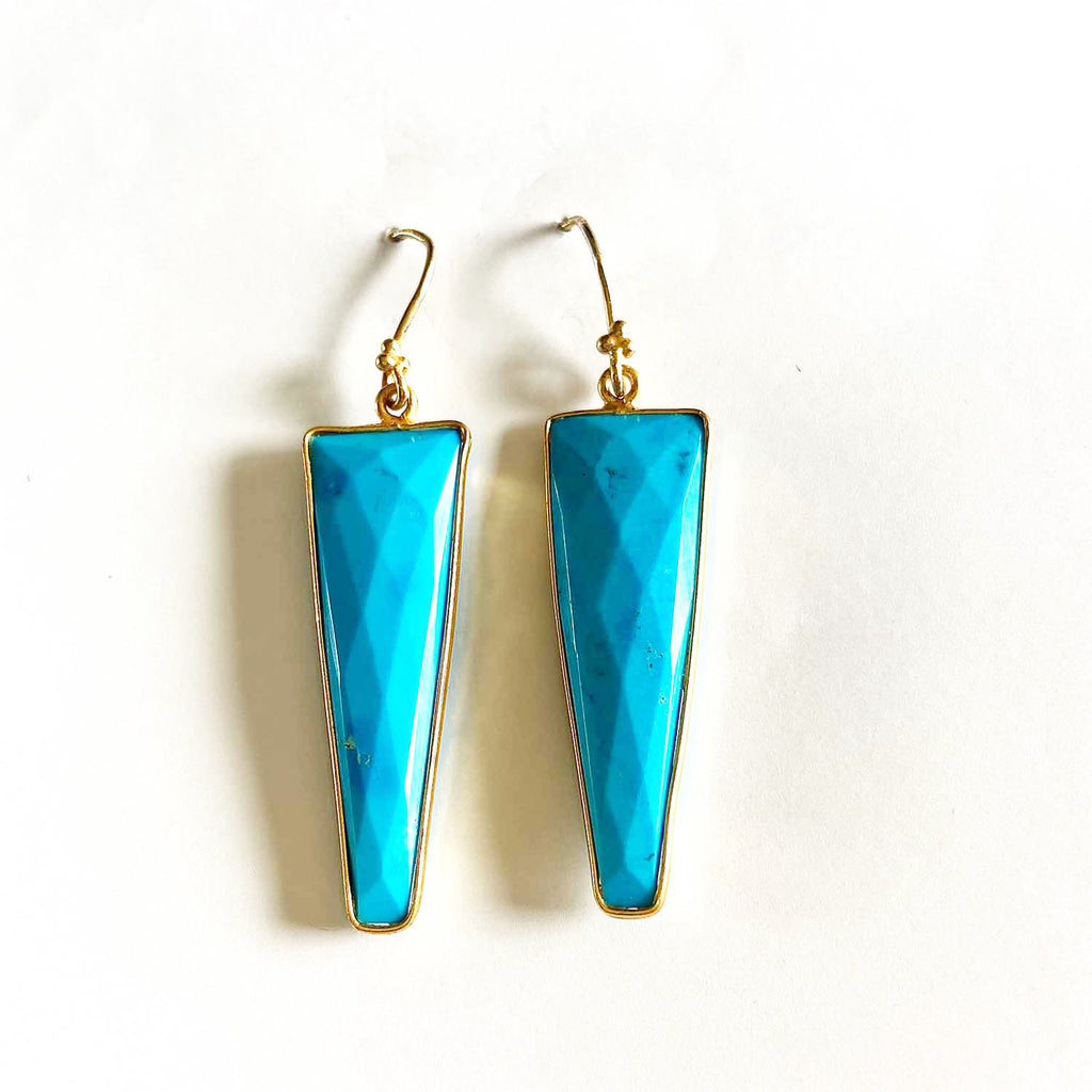 Turquoise triangle Earrings