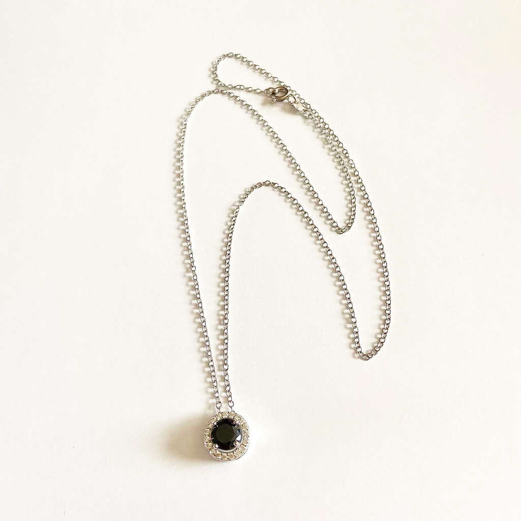 Black Onyx and Sterling Silver Necklace