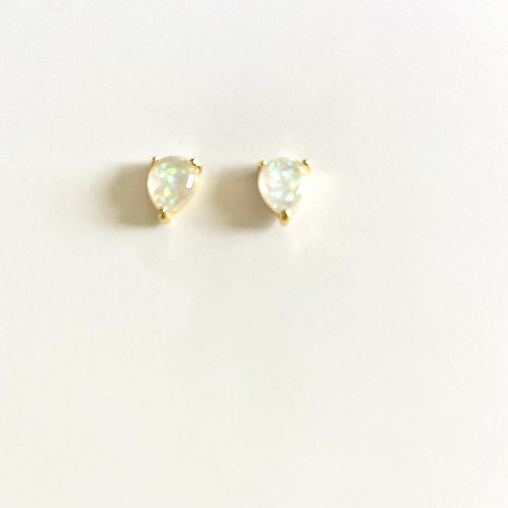 Triangle Opal Earrings
