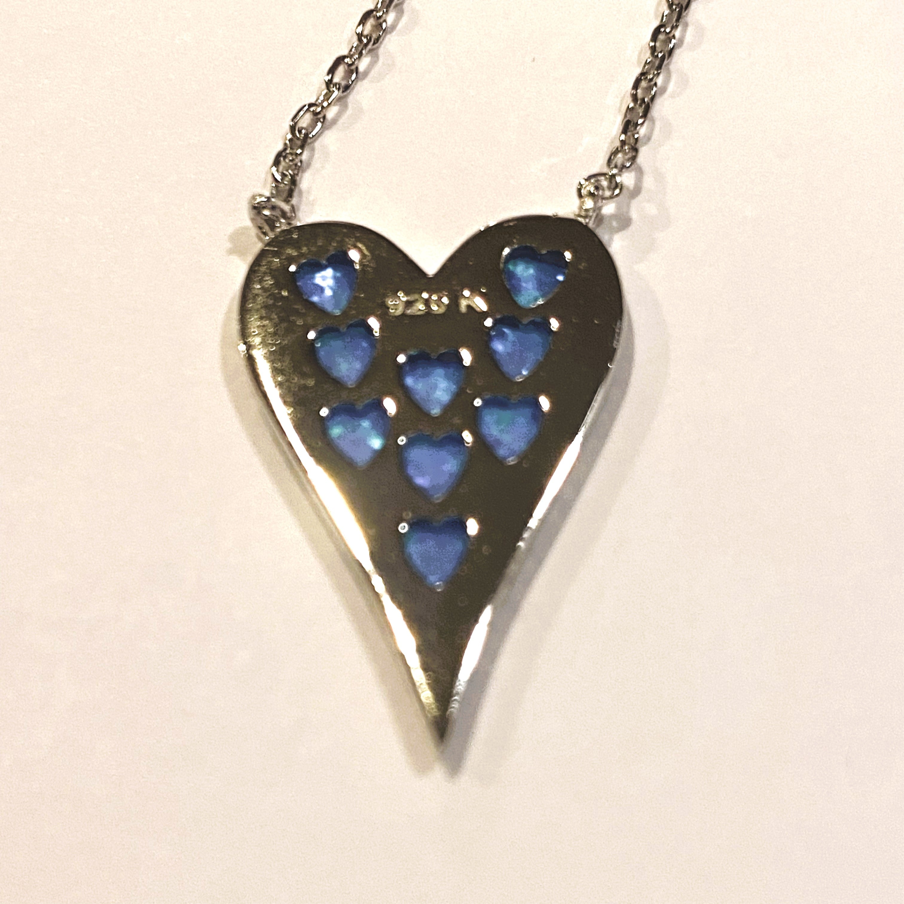 Blue Opal Heart Necklace