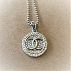 Pave Interlocked Horseshoe Pendant With Neckace