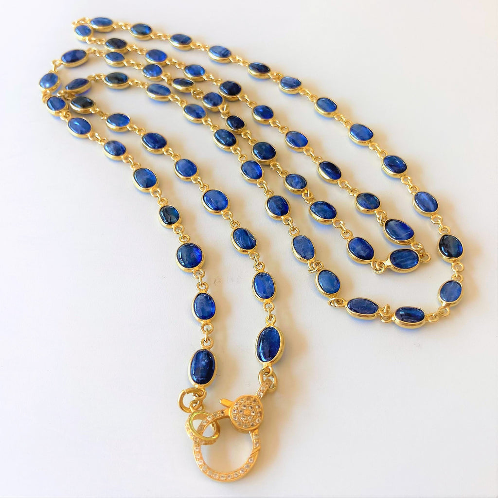 Kyanite long necklace