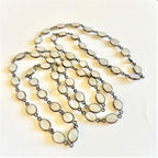Luna Blanc Moonstone Station Necklace