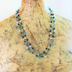Blue Topaz Multi-Gemstone Opera Necklace