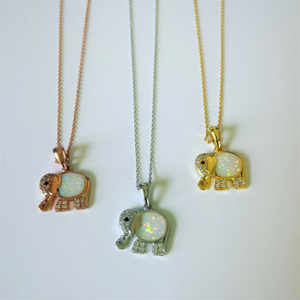 Elephant Opal and Quartz Necklace